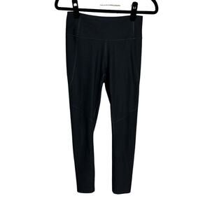 Outdoor Voices Leggings Crop Heather Solid Neutral Capri Black Minimal XS